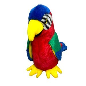 Jabber Parrot Vibrant Colorful 9 Inches Ty Beanie Buddies 1999 Toy Plush Retired